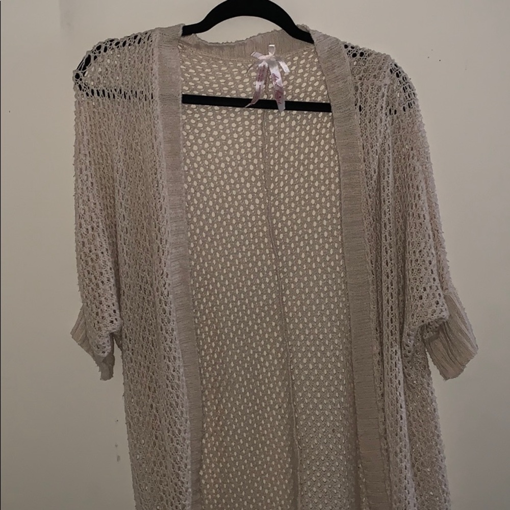 Derek Heart crotchet cardigan